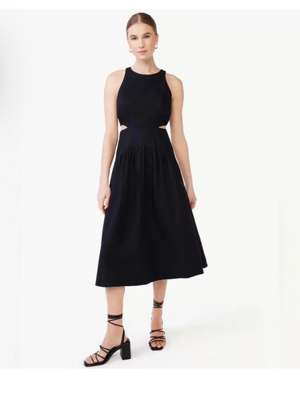 Scoop NYC Black Cutout Midi Dress